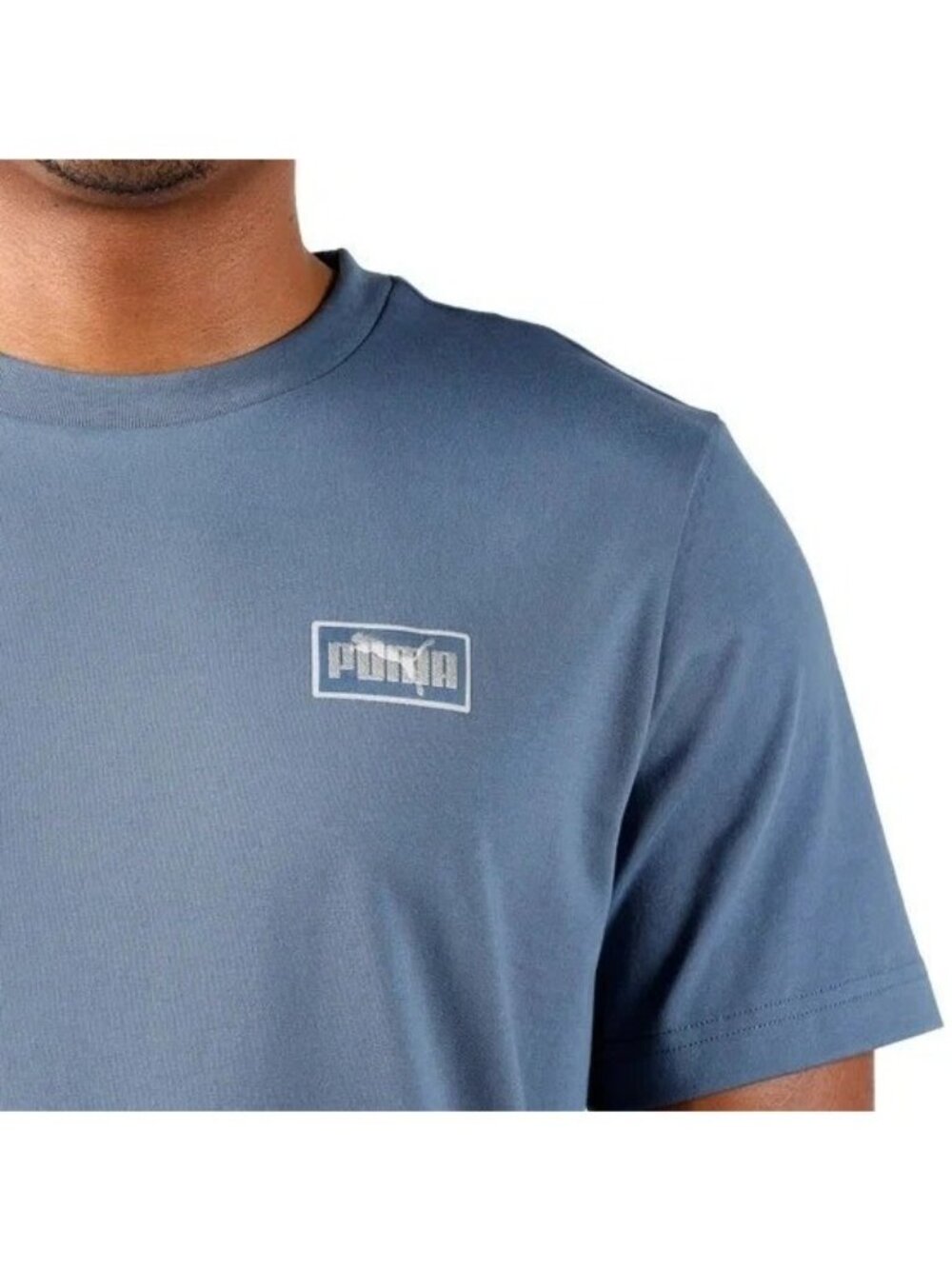 Puma Men's XL Blue Logo Graphic T-Shirt 100% Cotton Casual Tee d1897 - Picture 3 of 9